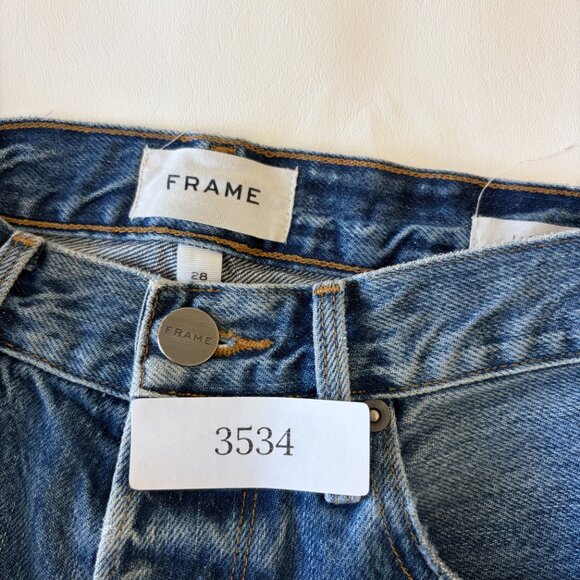 Frame Jeans Womens 28 Blue Denim 'Le Original' Button Fly Distressed High-Rise - Picture 13 of 13